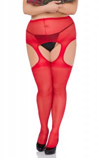 Plus Size Strumpfhose STP/02/5 rot