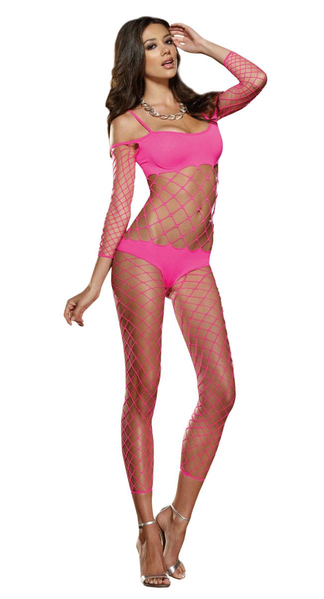 Netz Bodystocking Neon Pink Bodies And Catsuits Dessous Shop 7299