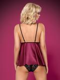 845-BAB-5 Babydoll burgund