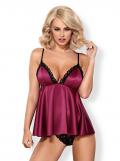 845-BAB-5 Babydoll burgund