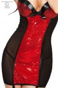 Babydoll CR4001 schwarz/rot