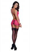 Babydoll mit Strumpfhaltern fuchsia