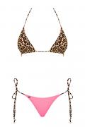 Bikini California rosa/leopard