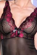 Chemise CR4211 schwarz/pink