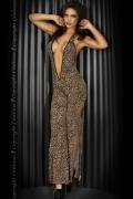 Leoparden-Catsuit CR3425 orange-schwarz