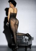 Netz-Bodystocking kariert