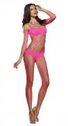 Netz-Bodystocking neon pink